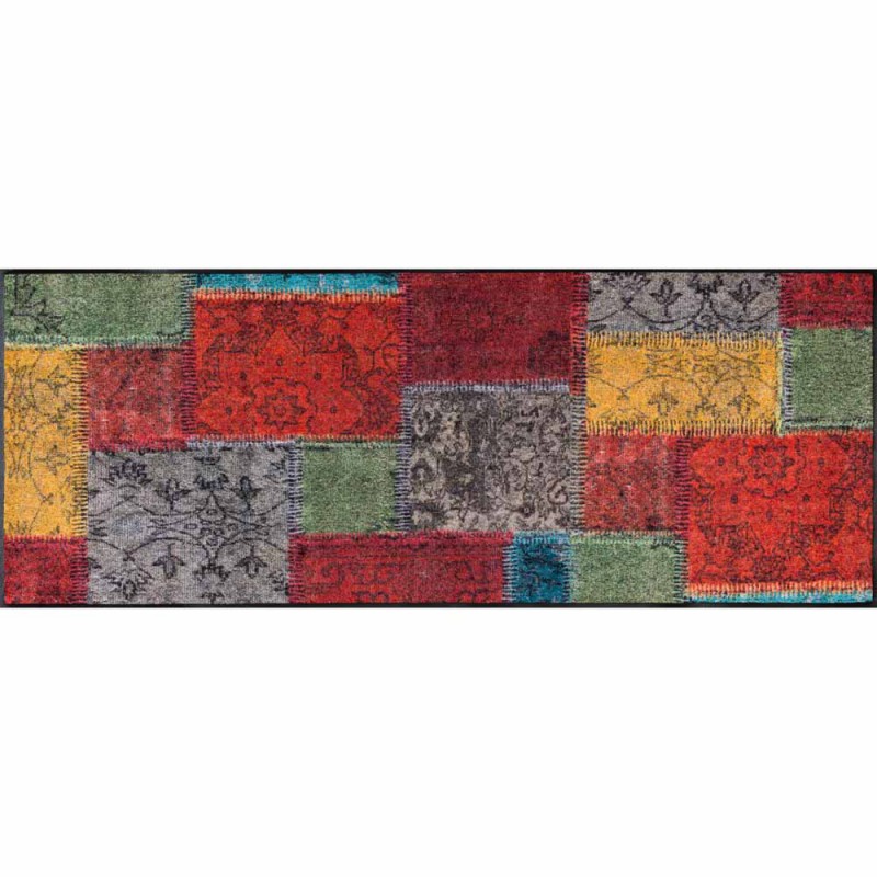 Paillasson 75x190 COLOURFUL FULA KT Bleu OEKO TEX fabriqué en Europe idéal pour l'entrée Paillasson 75x190 COLOURFUL FULA KT Bleu OEKO TEX fabriqué en Europe idéal pour l'entrée