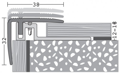 Prinz Aluminium Treppenkantenprofil Ps 400 38x32 Mm 422